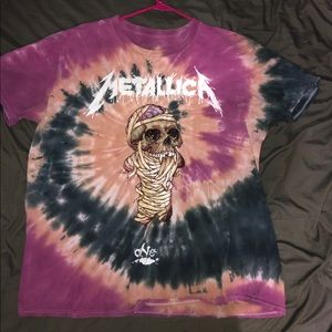 Vintage Large Tie-Dye Metallica Shirt